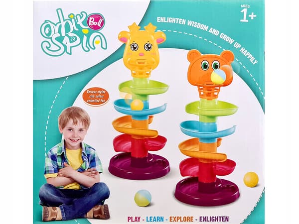 Torn med bollar Pyramid giraff pedagogiskt pussel Boll