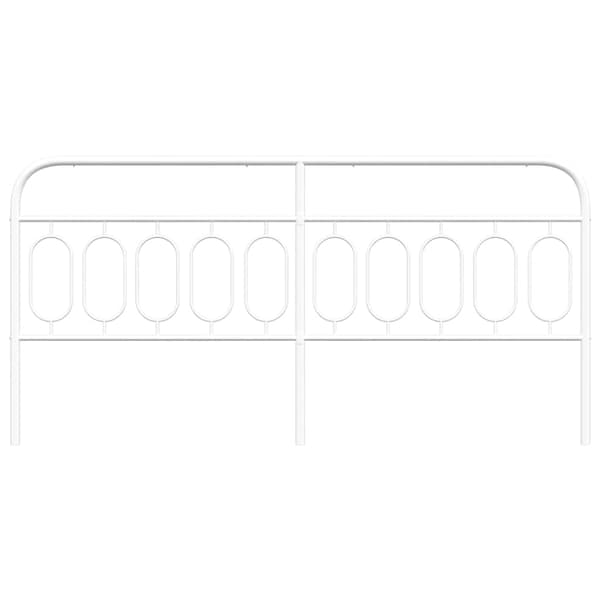 vidaXL metalsengegavl, hvid, 200 cm