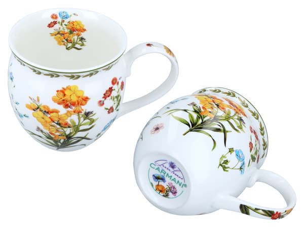 Fatmugg med lock - Vildblommor (CARMANI)