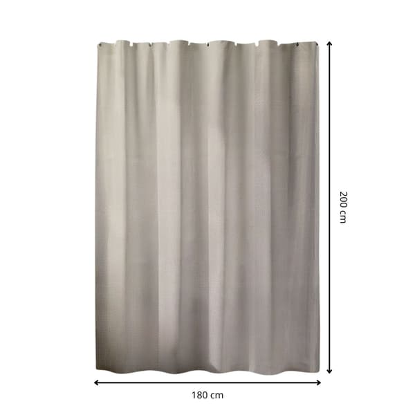 Duschdraperi i taupefärg, diamantformad, höjd 200 cm