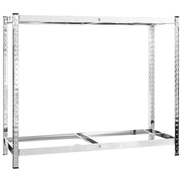 vidaXL 2-etagers dækstativ sølv 110x40x110 cm stål