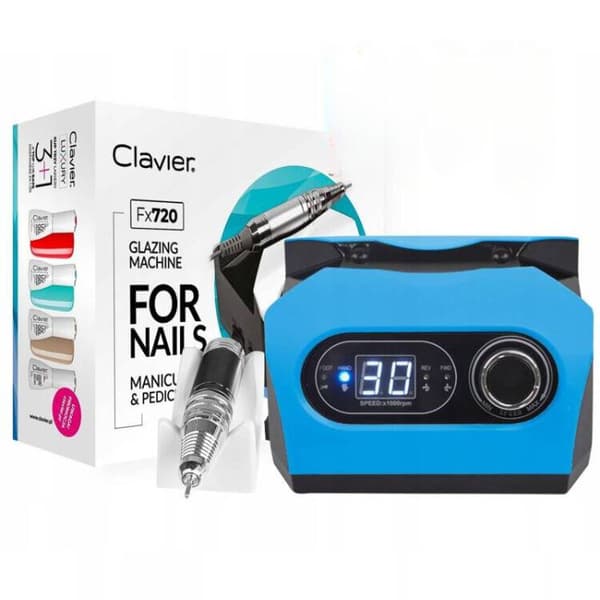 Clavier FX720 Kosmetisk Negleboremaskine Manicure 65W - BLÅ