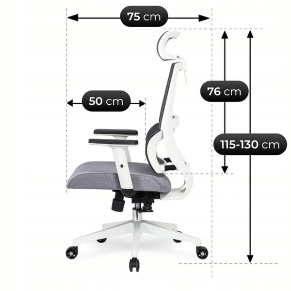 NICKI Ergonomisk Drejelig Kontorstol, Moderne Grå