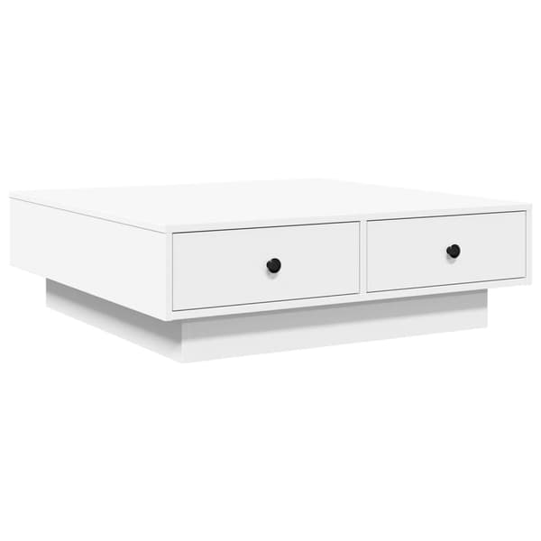 vidaXL sofabord, hvid, 90x90x28 cm, spånplade