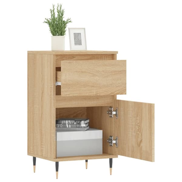 vidaXL kommode, Sonoma eg, 40x35x70 cm, træbaseret materiale