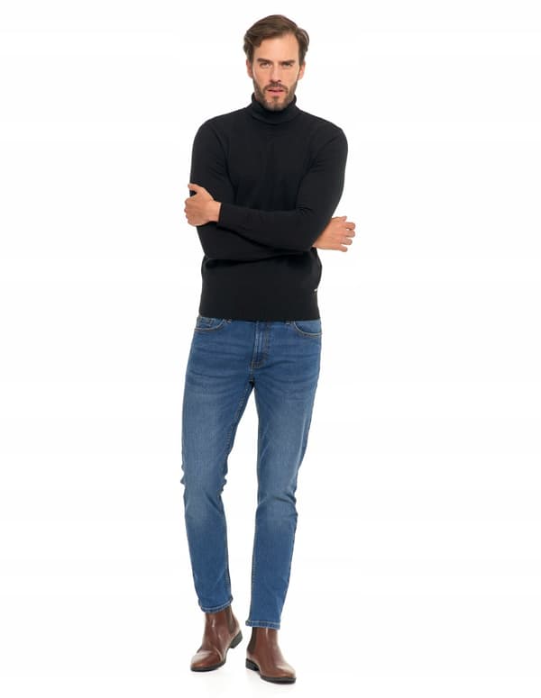 Herrtröja Elegant Klassisk Polotröja Modern Långärmad MORAJ S svart