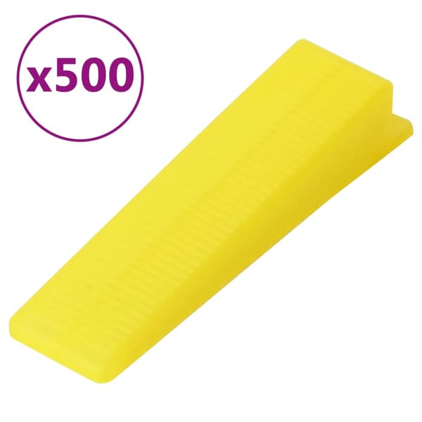 vidaXL fliseudjævningssystem, 500 kiler, 2500 klips, 2 mm