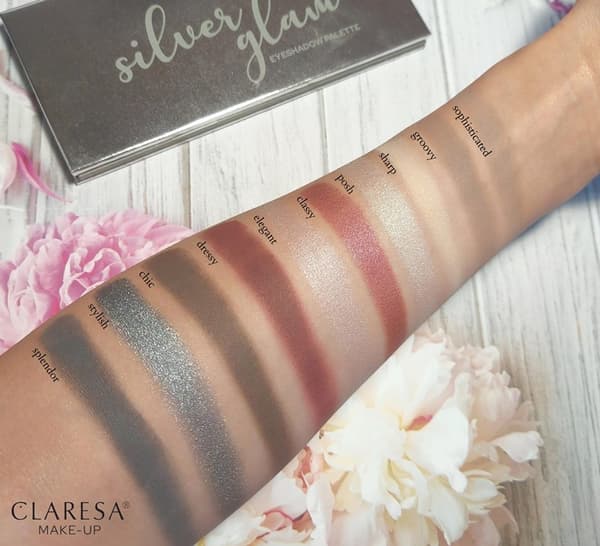 Claresa Silver Glam Palette 10 ögonskuggor 12g