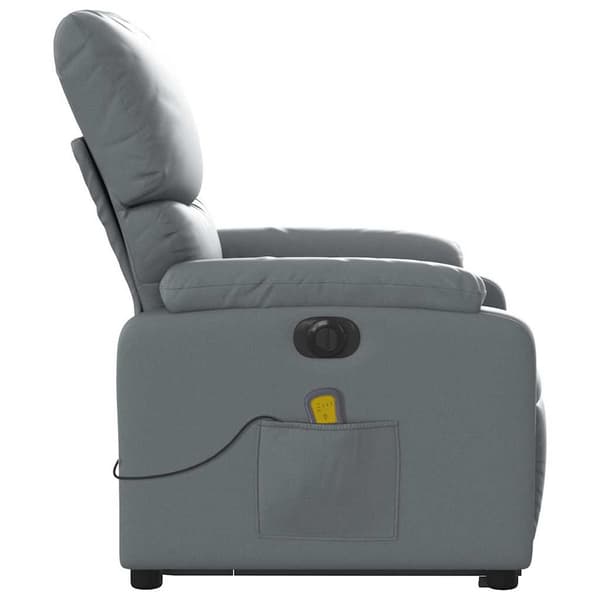 vidaXL Elektrisk vilfåtölj med massage, grå