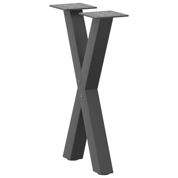 vidaXL Soffbordsben, 2 st, Antracit, 28x(42-43) cm, Stål