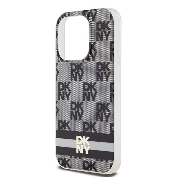 DKNY IML Ternet Mono Mønster & Trykte Striber MagSafe-cover til iPhone 14 Pro, Sort