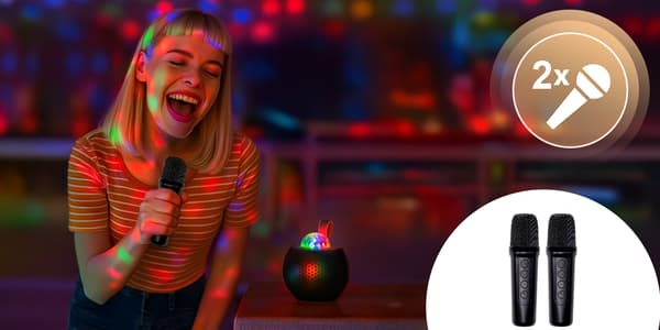 MusicMate MM-SC150-B GleamStar trådlöst karaokesystem