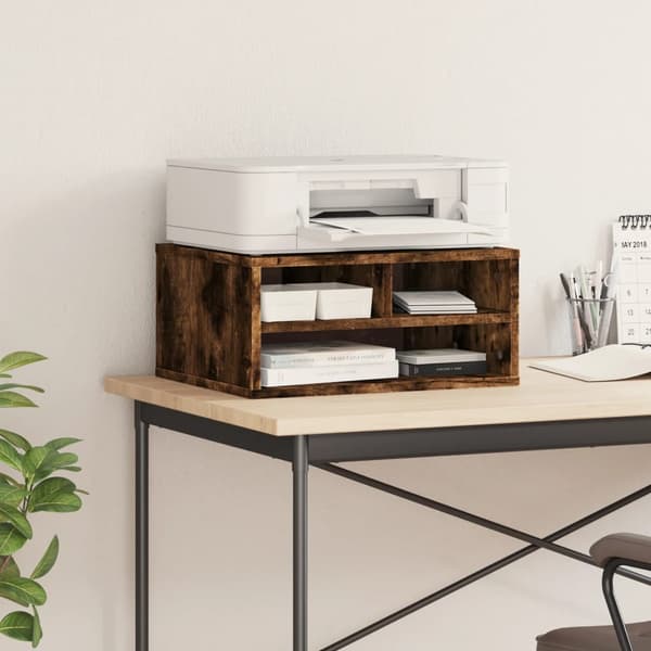 vidaXL printerstativ røget eg 49x40x22,5 cm