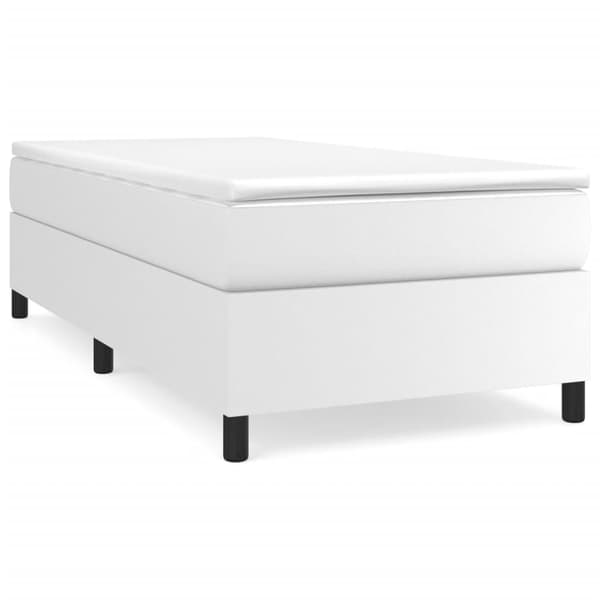 vidaXL Sängram vit 90x200 cm konstläder