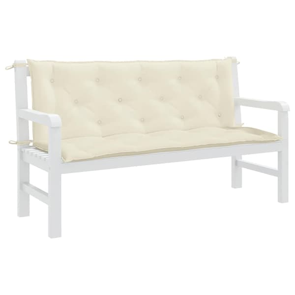 vidaXL Gungdyna, Creme, 150 cm, Tyg