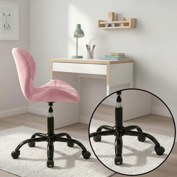 Luca kontorstol pink sorte ben