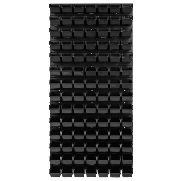 Værkstedsværktøjstavle 57x116 cm + 98 bakker