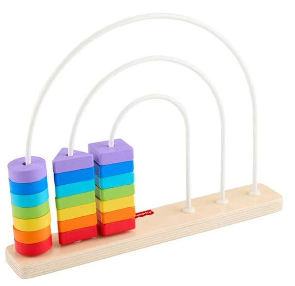 Fisher-Price regnbue træperler former