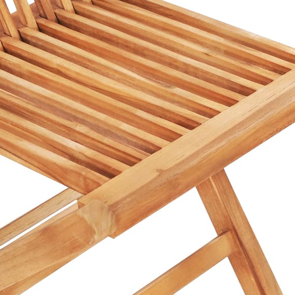 vidaXL 3-delat bistroset, grå kuddar, teak