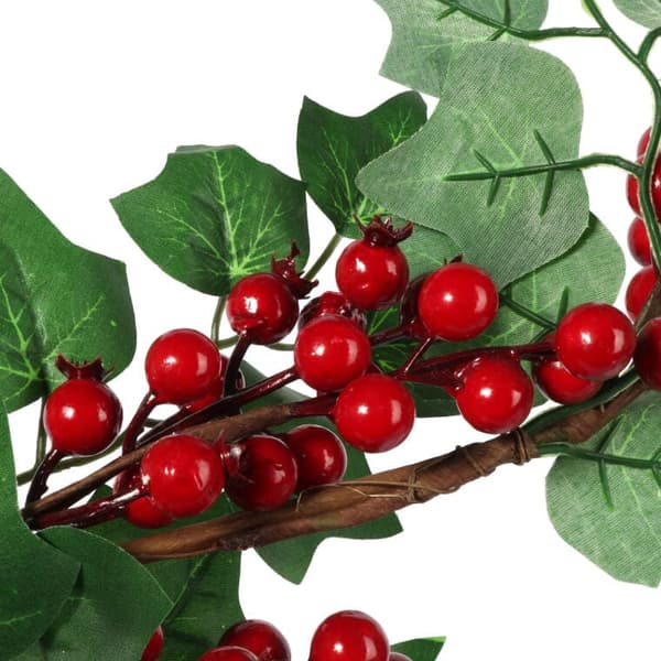 Julepynt med kunstig røn og grangrene