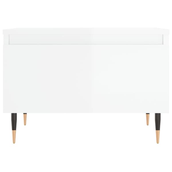 vidaXL Soffbord, set om 2, högglans, vit, 50x46x35 cm