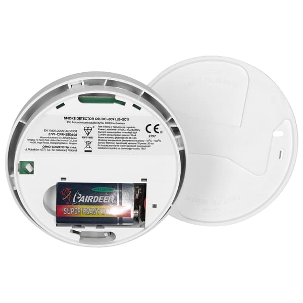 Trådløs batteridrevet brandalarm røgsensor til hjemmet
