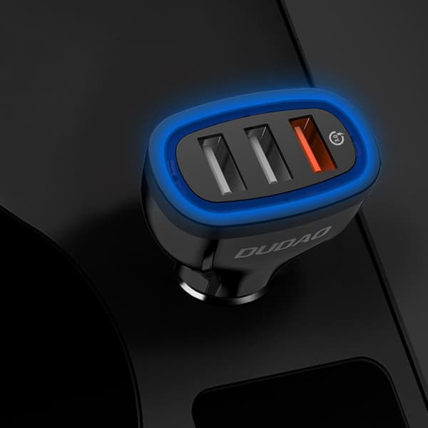 Billaddare 3x USB Quick Charge 3.0 QC3.0 2.4A 18W vit