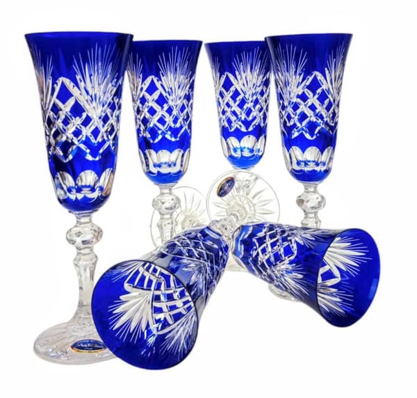 Koboltkristall Champagneglas 150ml Ananas