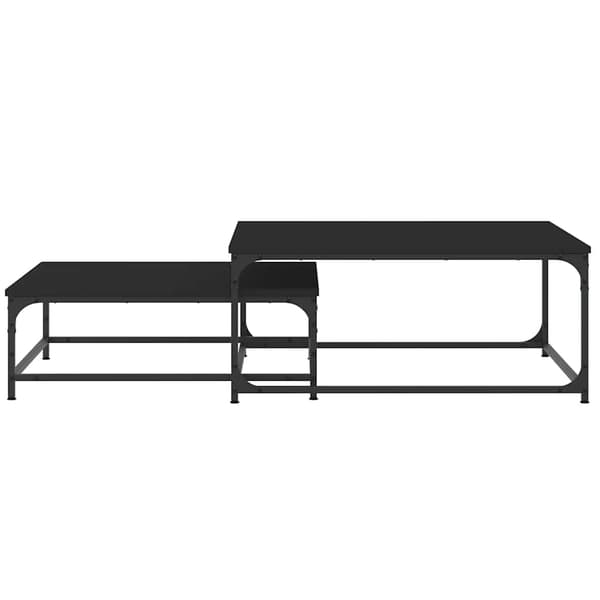 vidaXL Soffbord, 2-delade, svarta