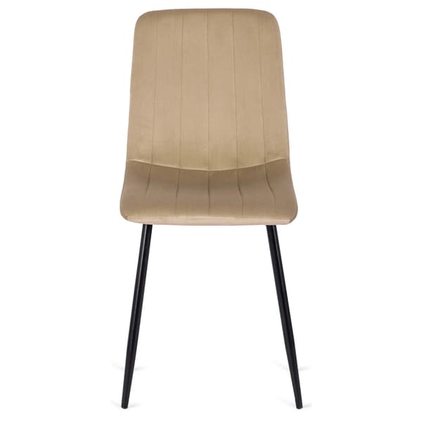 IBIS beige fløjls moderne loftklädd spisestol