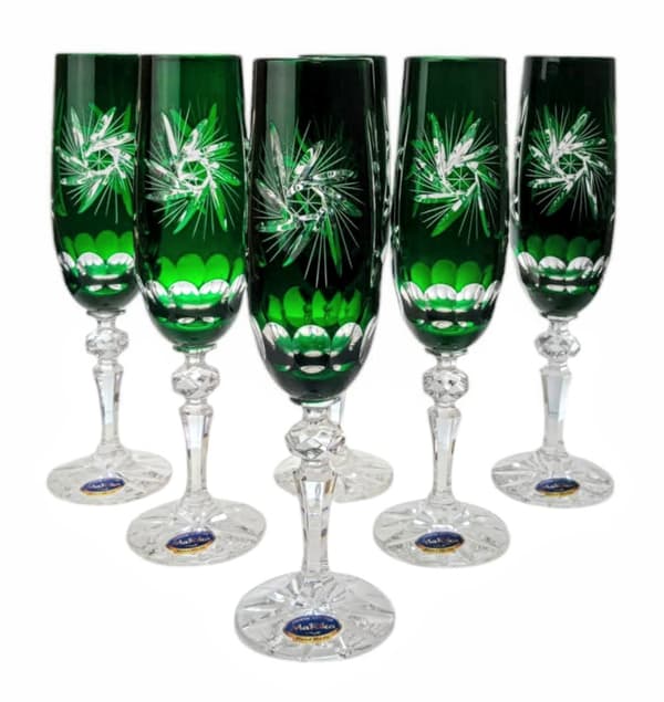 Smaragdkrystal champagneglas 170ml Olive Grinder