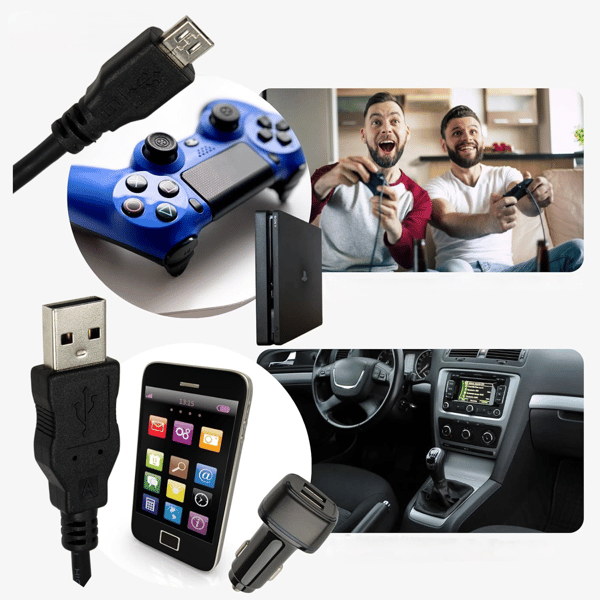 USB-A til Micro-USB-kabel 1,8m USB 2.0 LogiLink 5V/0,5A 2,5W 480Mbps Sort