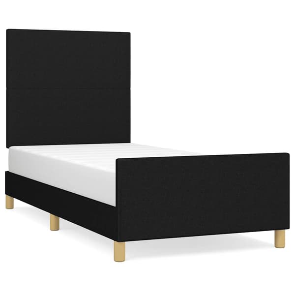 vidaXL sengestel uden madras sort 90x190 cm stof