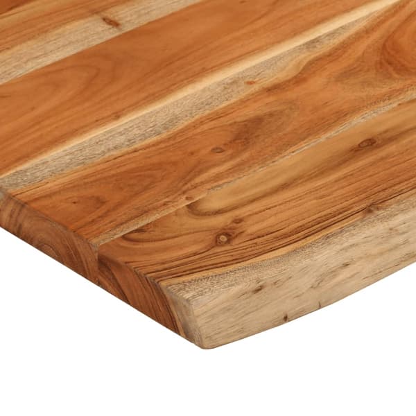 vidaXL badeværelsesbordplade 80x60x3,8 cm rektangulær akacietræ