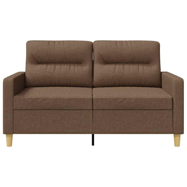 vidaXL 2-sitssoffa, brun, 120 cm, klädd i tyg