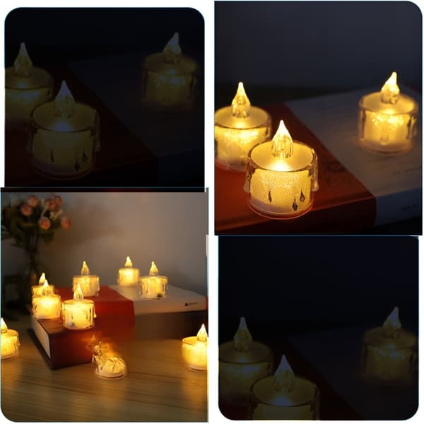 LED-lys 24 stk. - batteridrevne lys - dekorative LED-lys 5,5 cm