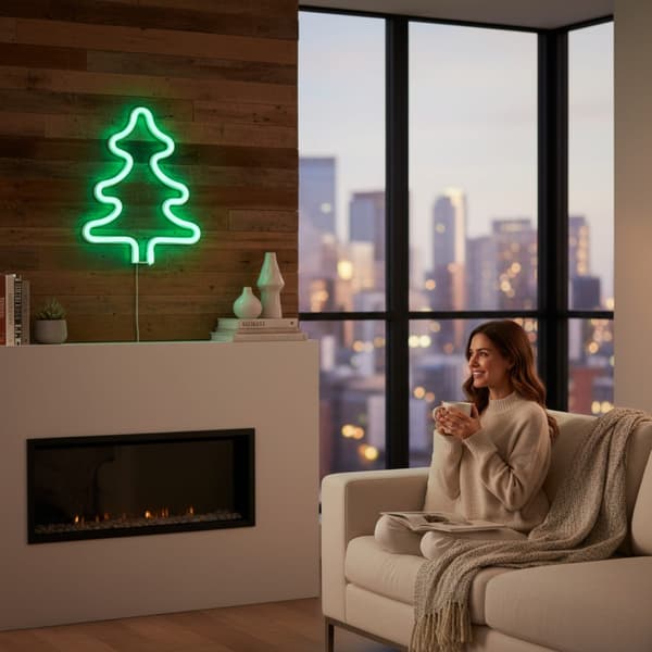 LED JULDEKORATION - NEON JULGRAN 23 CM