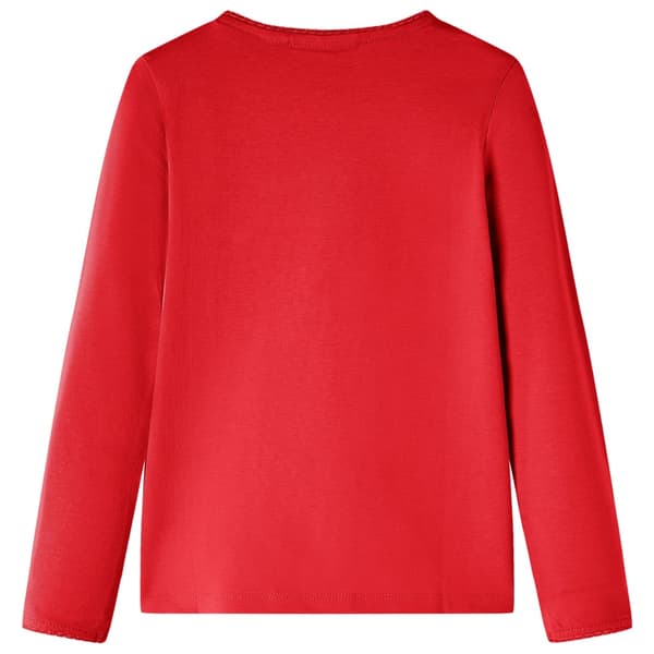 Barn långärmad T-shirt, röd, 104