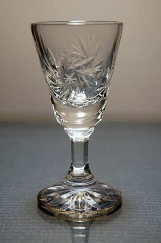 Krystalglas til vodka 30ml kværn - Håndlavet