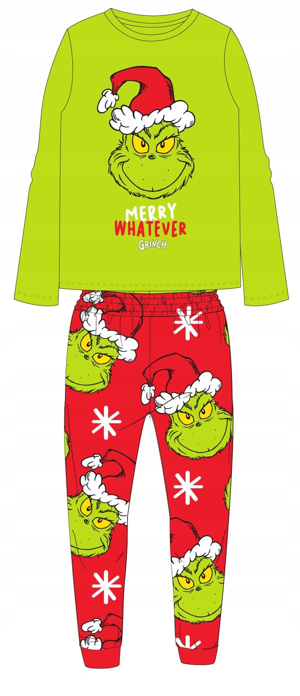 Grinch varm fleecepyjamas til piger 158/164
