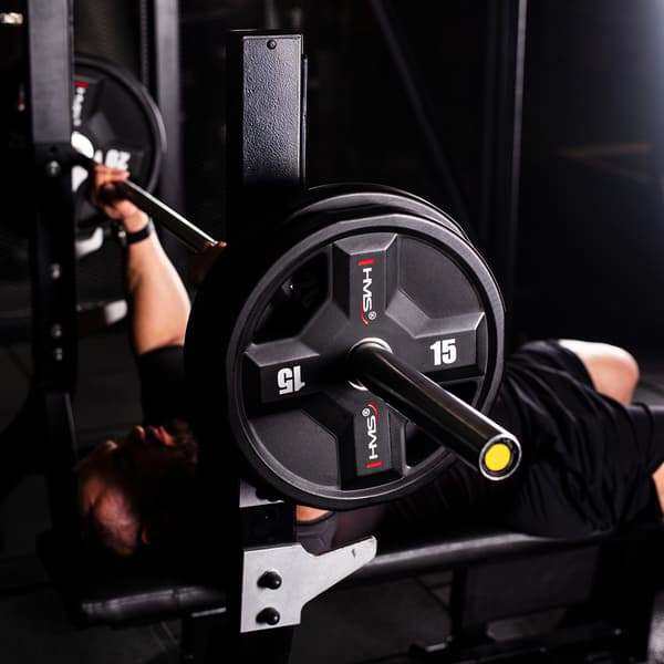 Polyuretan olympisk plade 15 kg TPC15 CPU HMS