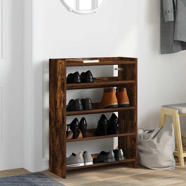 vidaXL skohylde røget eg 60x25x81 cm