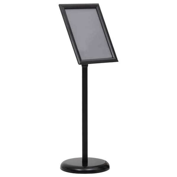 vidaXL A4 plakatstativ, sort, aluminiumslegering