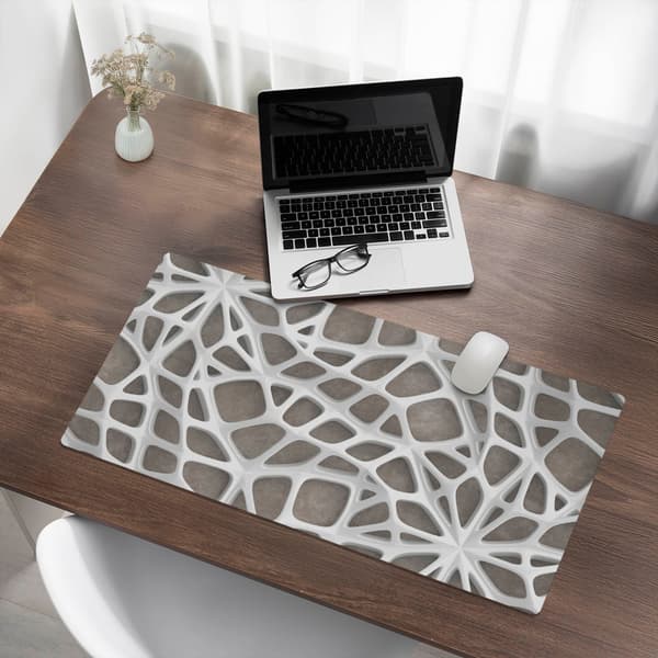 Vinyl skrivebordsmåtte med 3D-tryk 90x45 cm