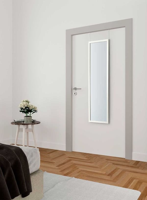 Dörrspegel 30x120 cm vit