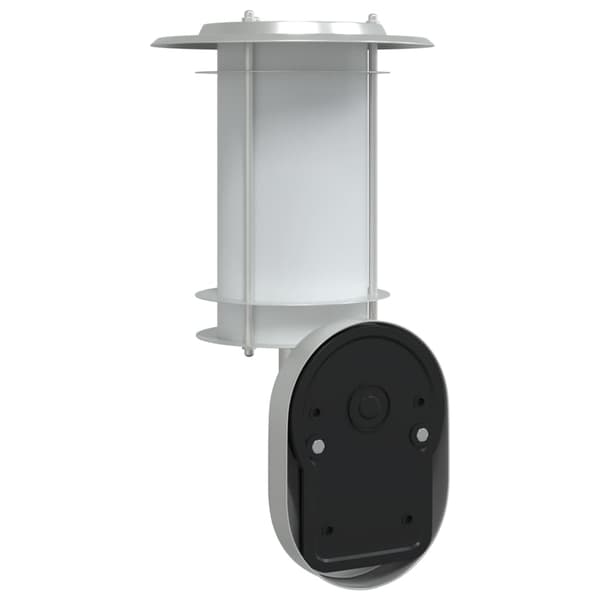 vidaXL Utomhusvägglampor med rörelsesensor, 2 st, Silver, Stål