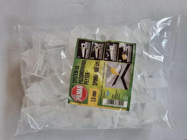 Pilmas clips til fliseudjævningssystem 1,5 mm 100 stk.