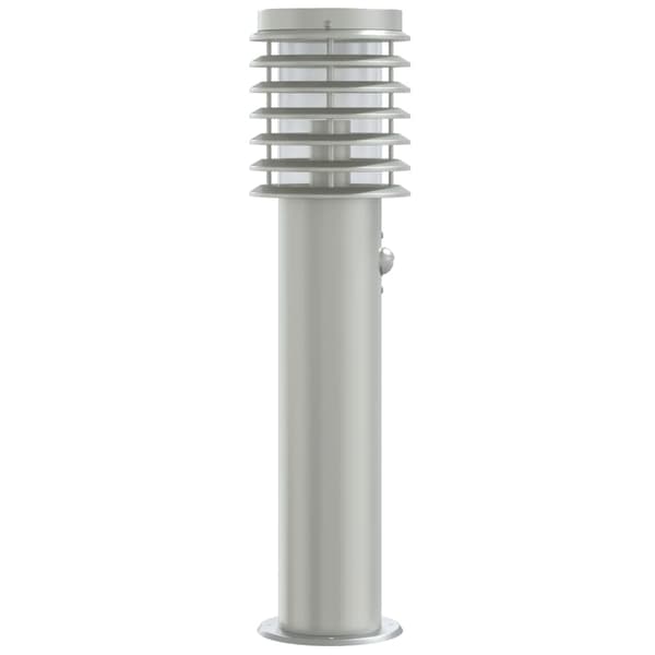 vidaXL Trädgårdsstolpelampor med sensor, 3 st, silver, 60 cm
