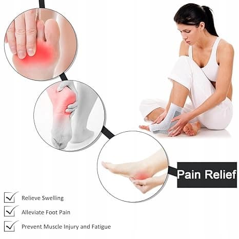Comioke ankelkompressionsstrømper, 2 par, bandage, L/XL