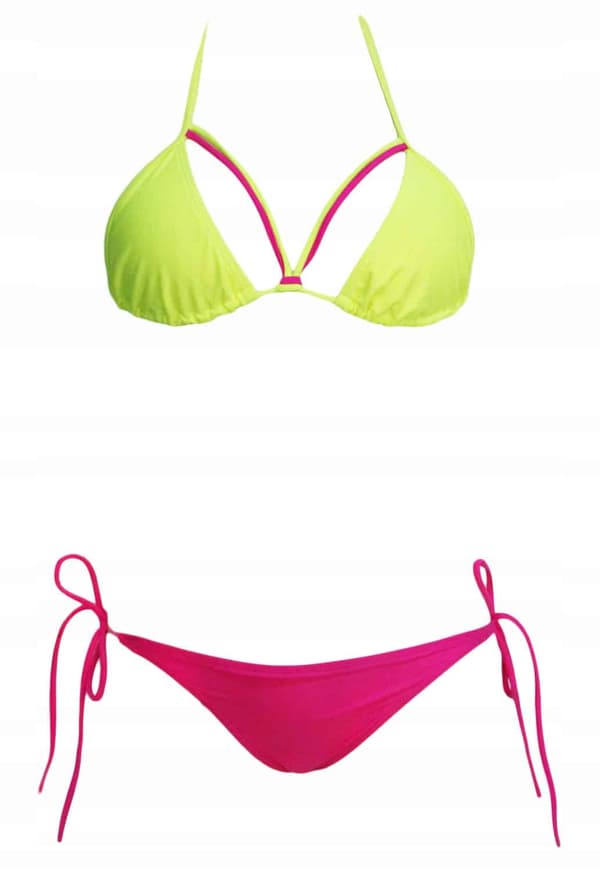 Dame bikini badedragt sæt med stropper, top og bund, M 38